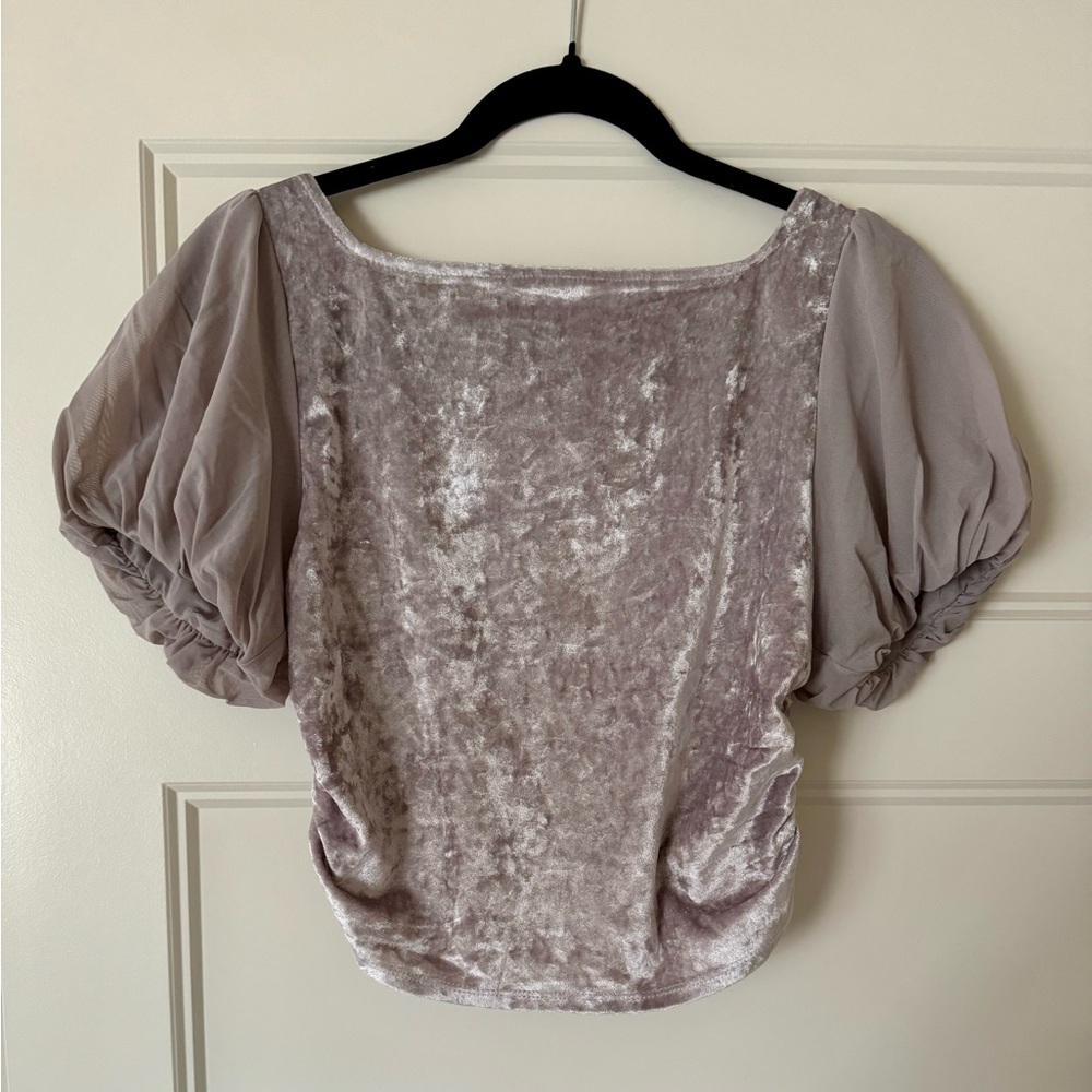 💜 free people intimately midnight mood velvet crop 🫧 mauve 🫧 medium 💜